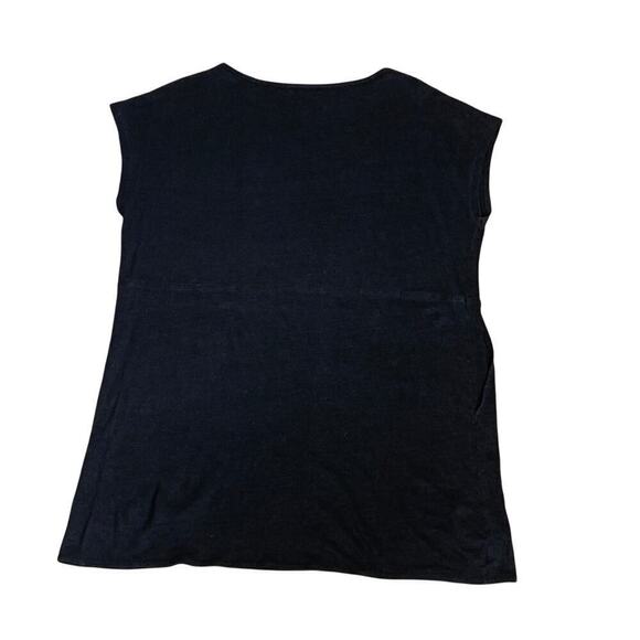 Eileen Fisher Petites Black Casual Boxy Mini Dress    - Size PS - Picture 6 of 7